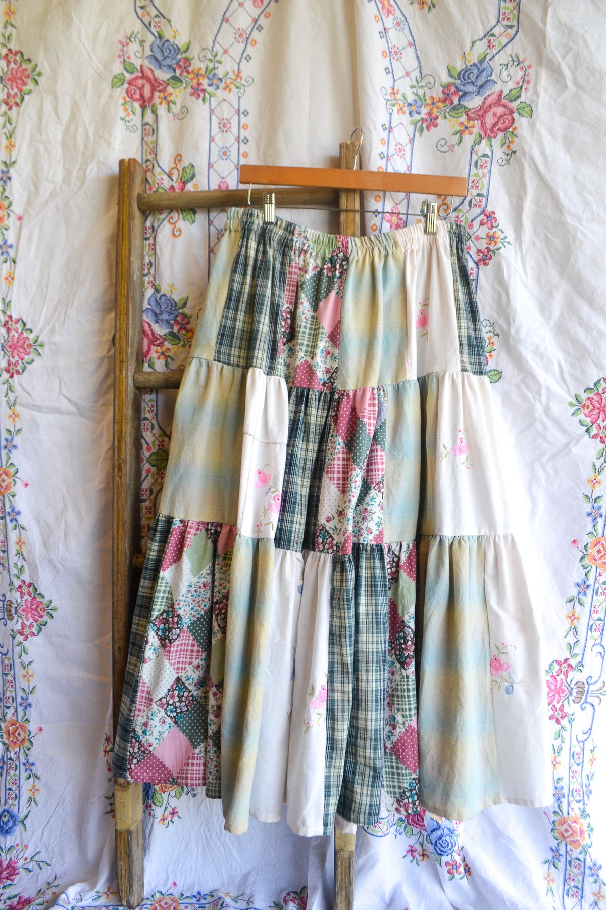 Tiered Patch Work Skirt | Circus | XL