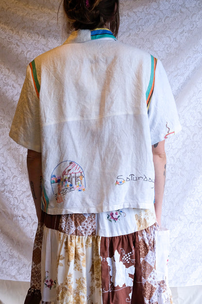 Button Up Shirt | Days of The Week | Large