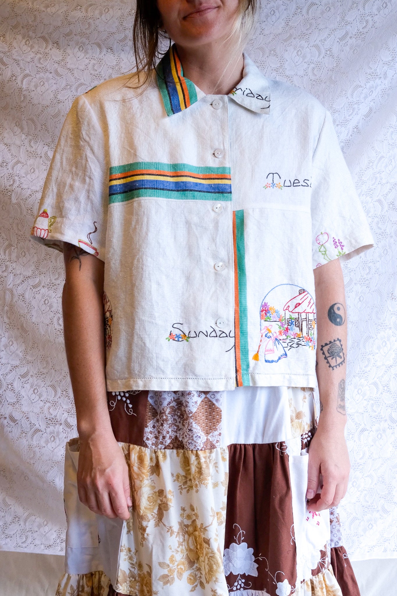 Button Up Shirt | Days of The Week | Large