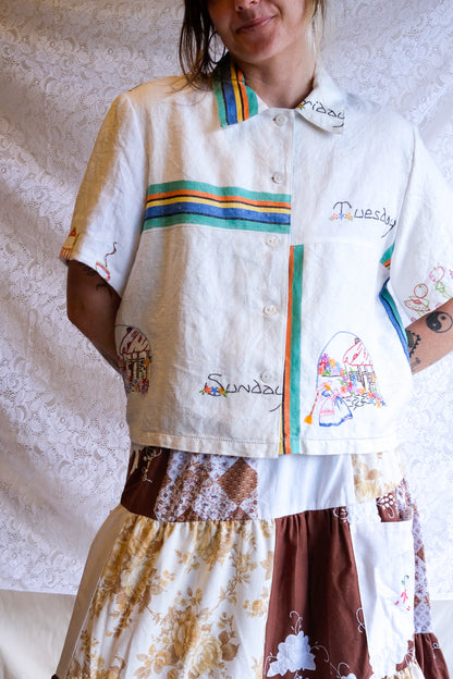 Button Up Shirt | Days of The Week | Large