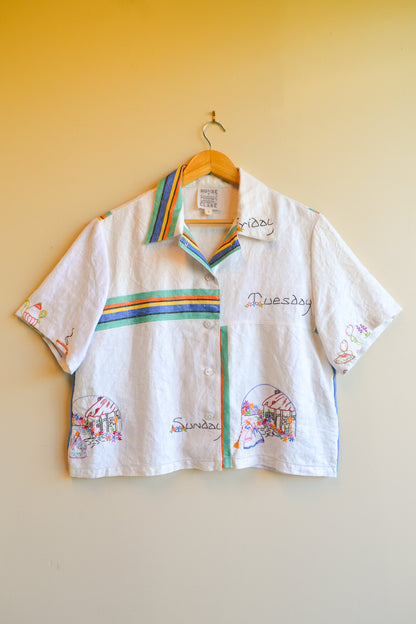 Button Up Shirt | Days of The Week | Large