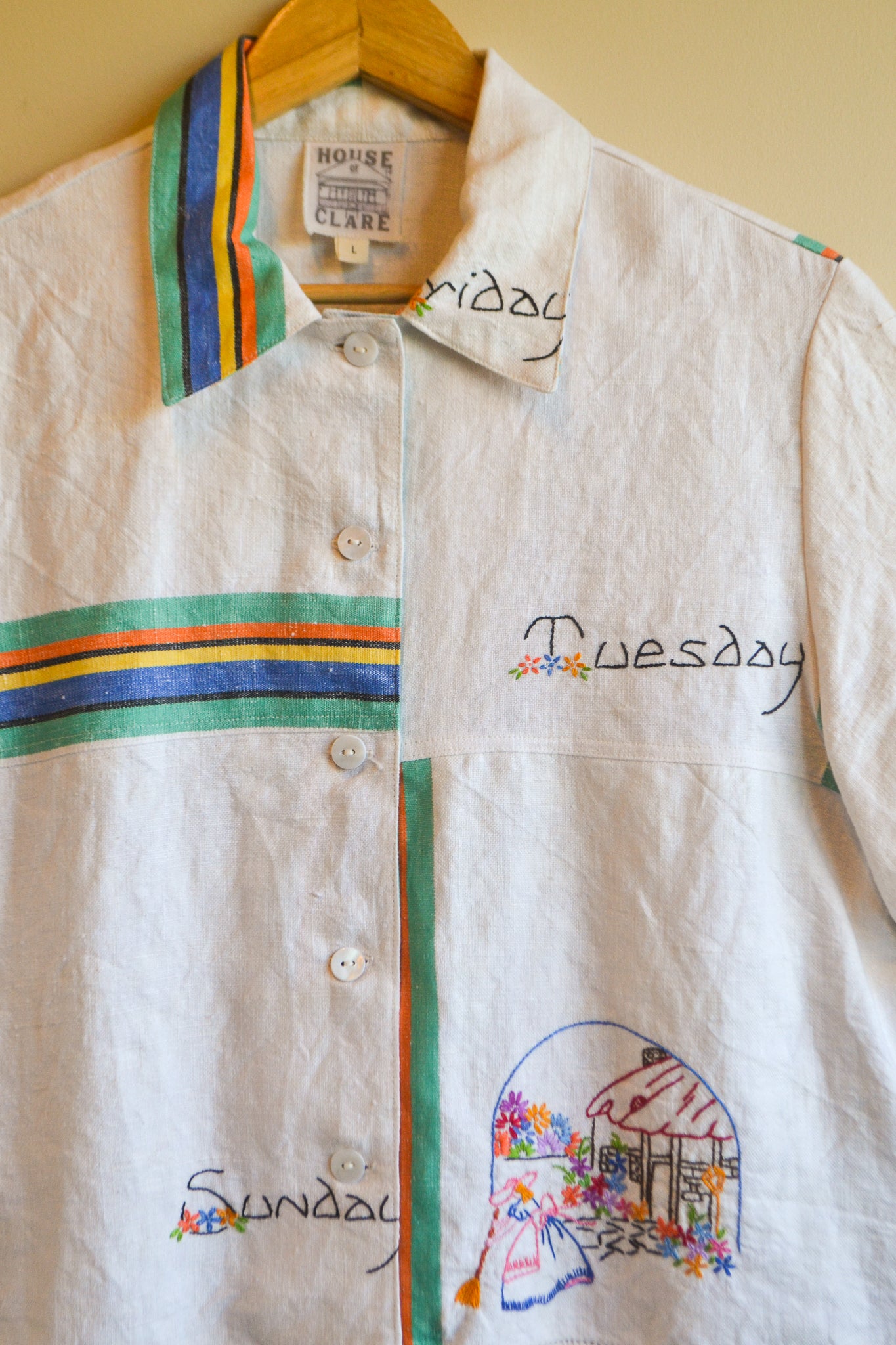 Button Up Shirt | Days of The Week | Large
