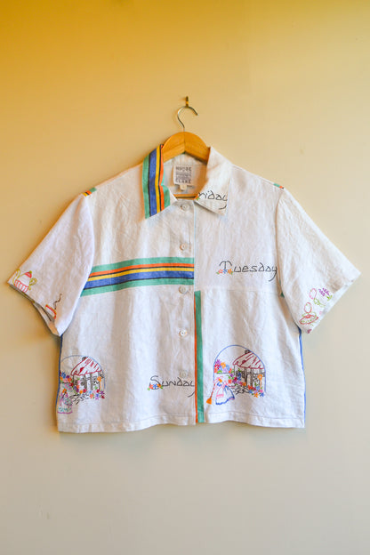 Button Up Shirt | Days of The Week | Large