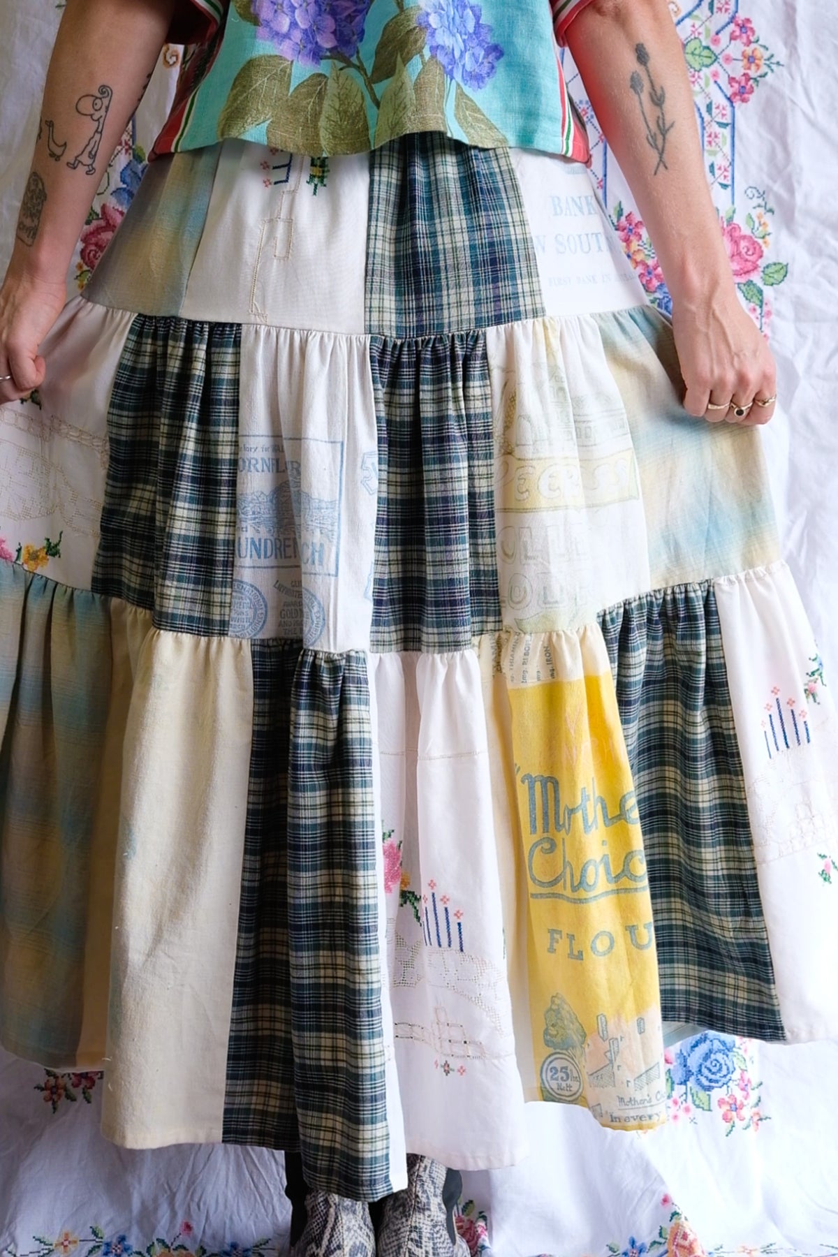 Tiered Patch Work Skirt | Fairy Bread | Small