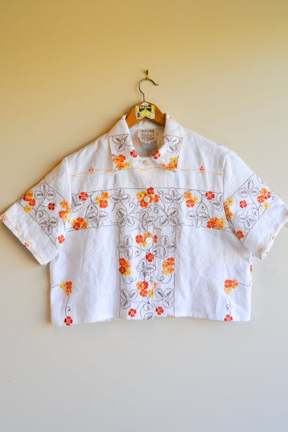 Button Up Shirt | Orange Blossom | Medium