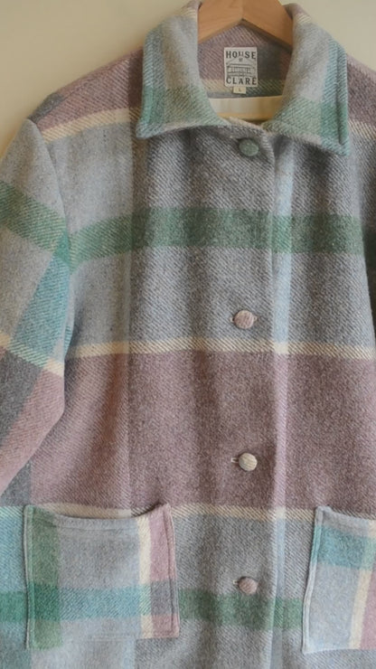 Coat | Grandad Check | Wool | Large