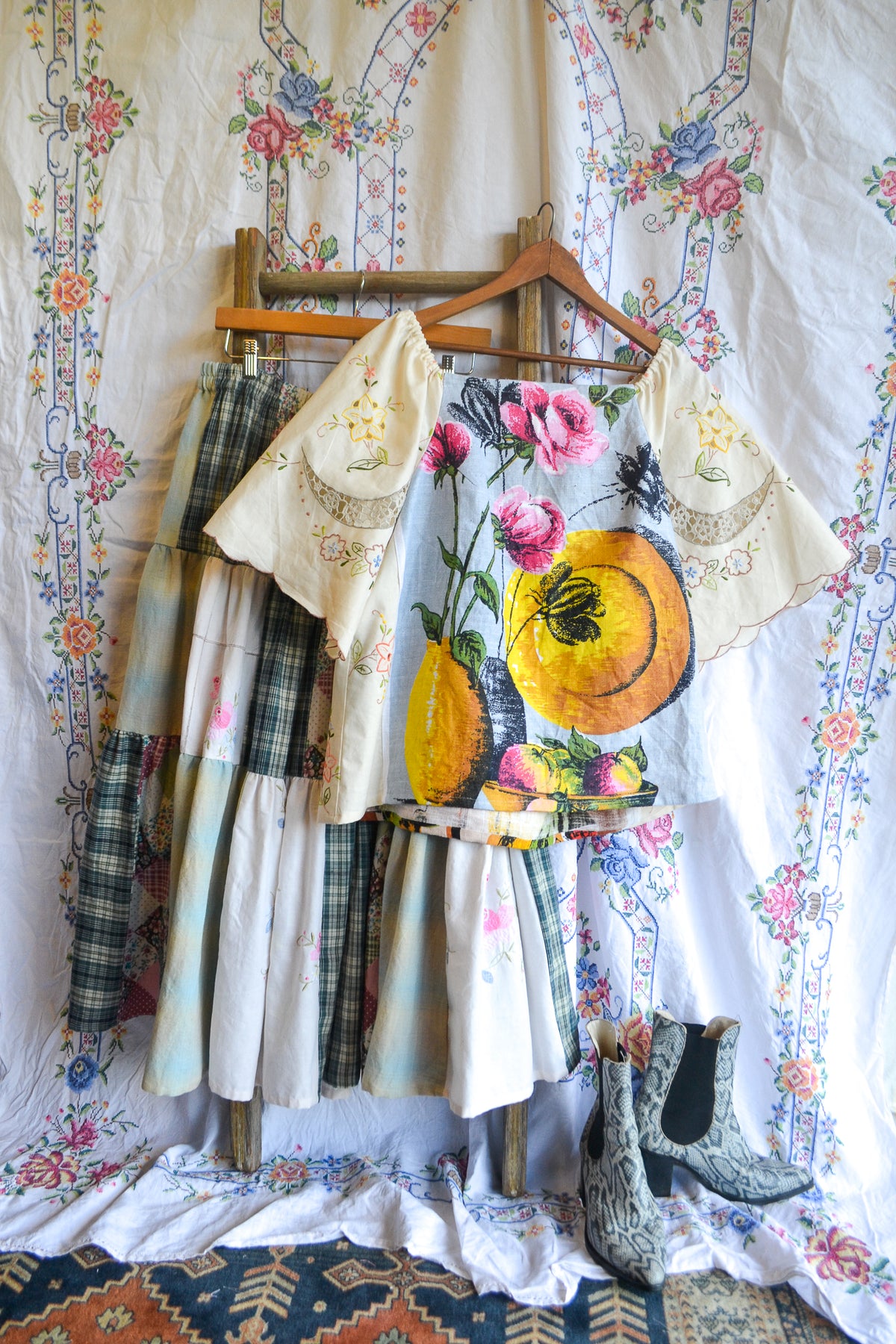 Tiered Patch Work Skirt | Circus | XL