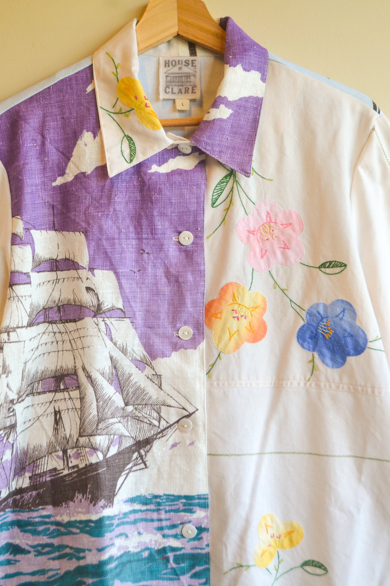 Button Up Shirt | Purple Shirt | Large