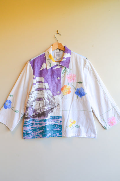 Button Up Shirt | Purple Shirt | Large