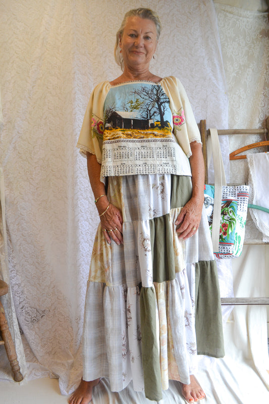Tiered Patch Work Skirt | Autumn | Large