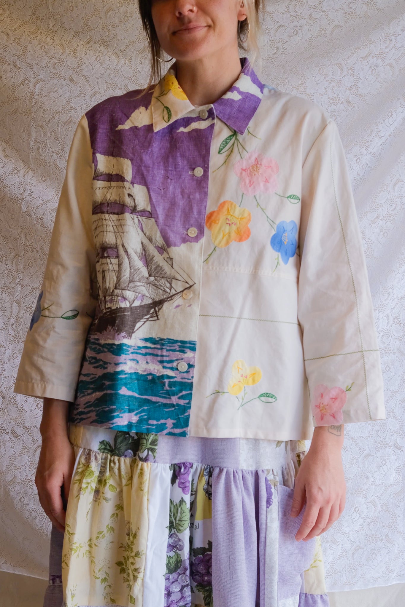 Button Up Shirt | Purple Shirt | Large