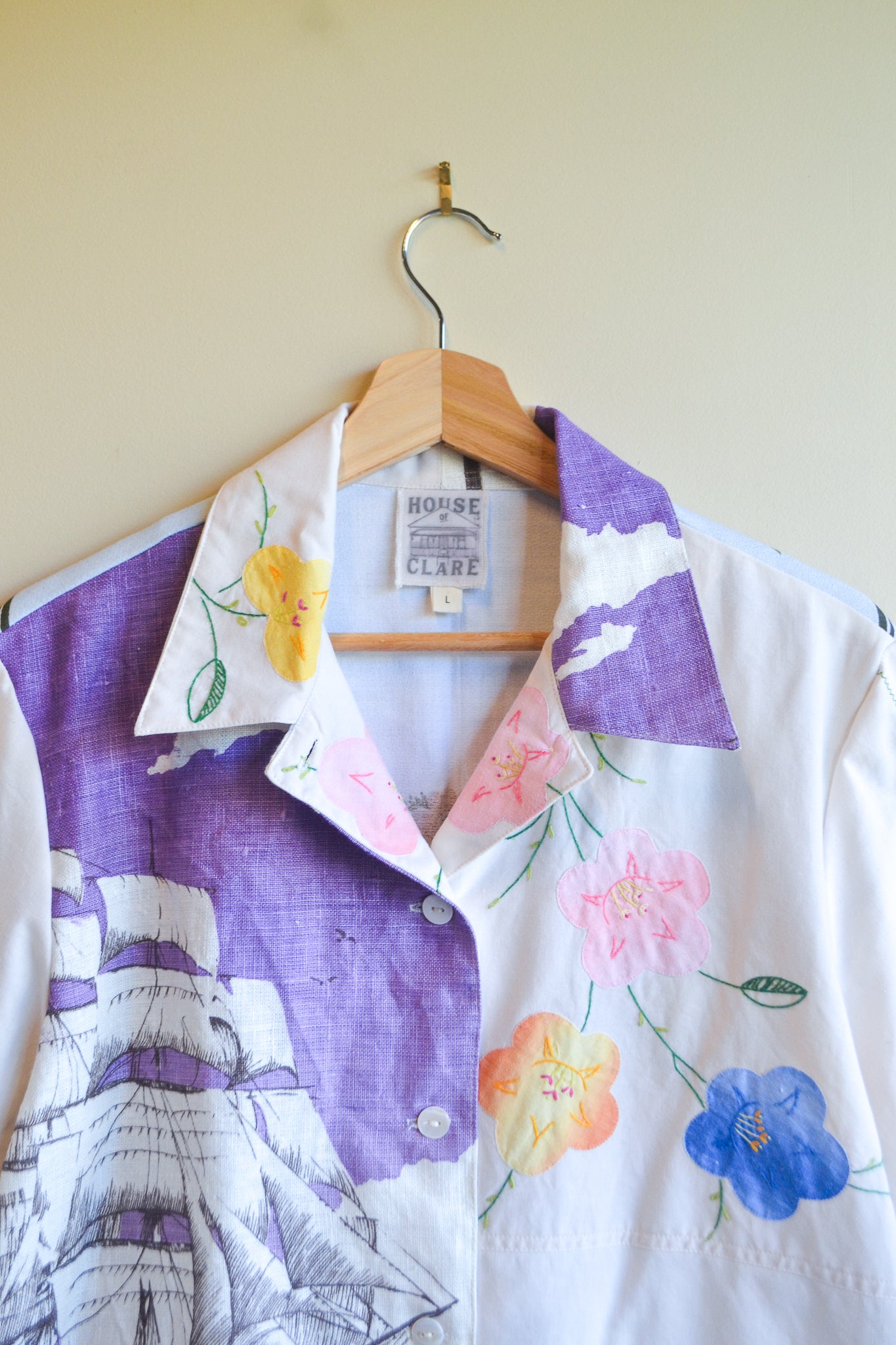 Button Up Shirt | Purple Shirt | Large