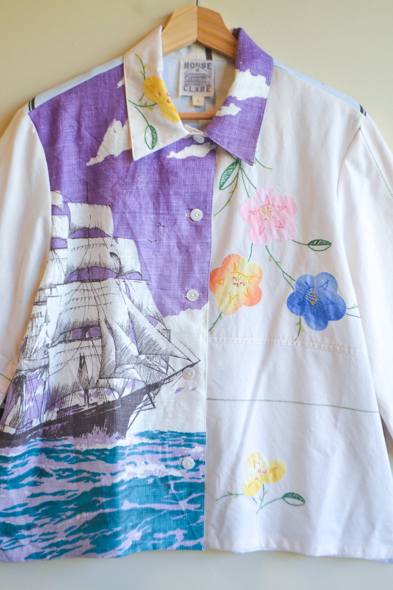 Button Up Shirt | Purple Shirt | Large