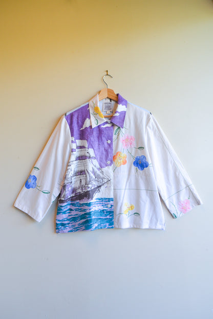 Button Up Shirt | Purple Shirt | Large