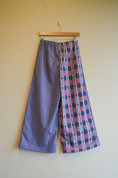 Long Patch Pant | Check Blue | Small