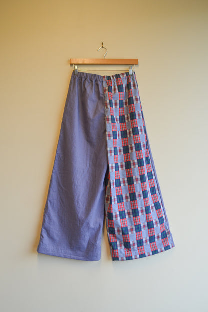 Long Patch Pant | Check Blue | Small