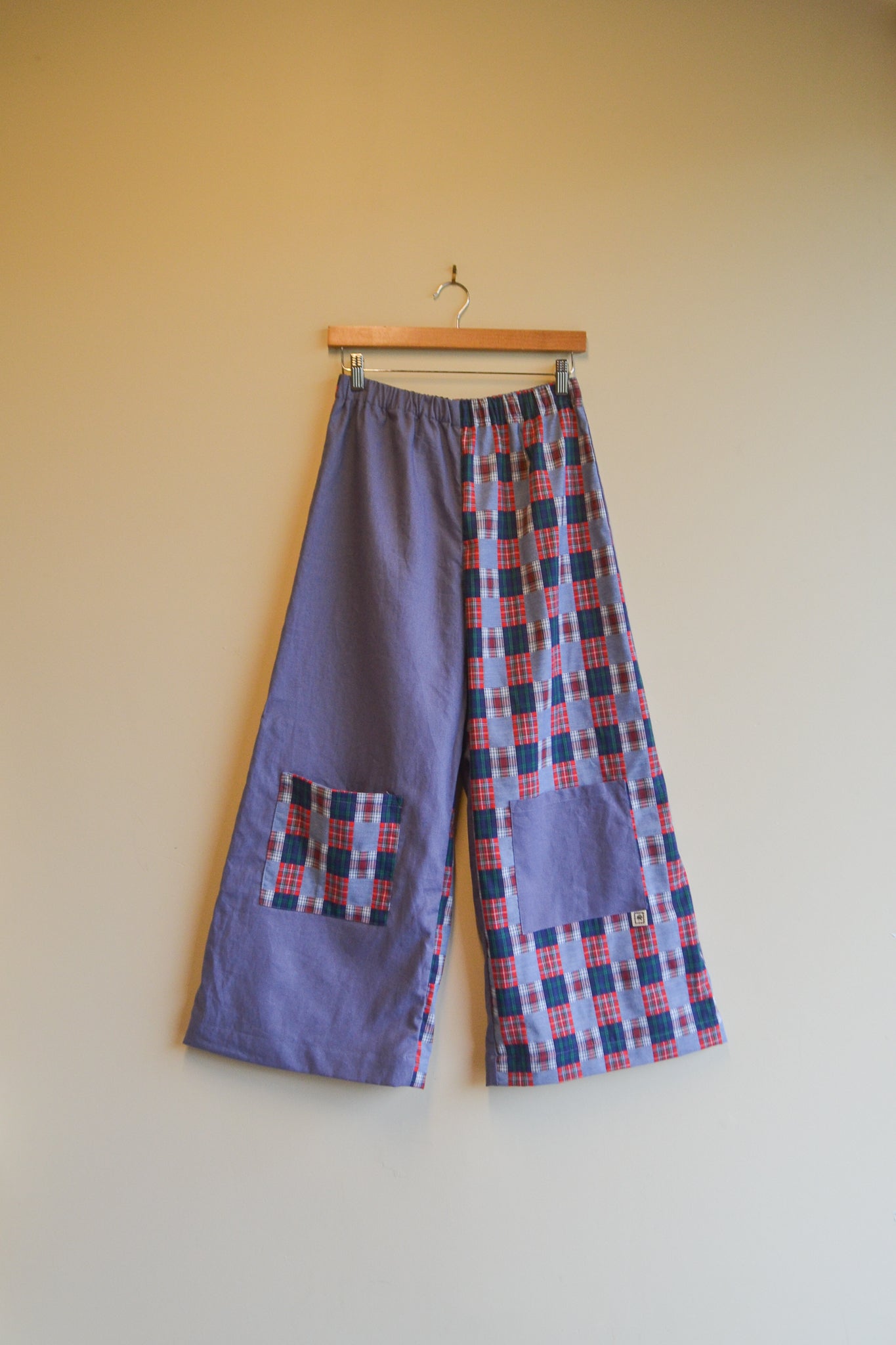 Long Patch Pant | Check Blue | Small