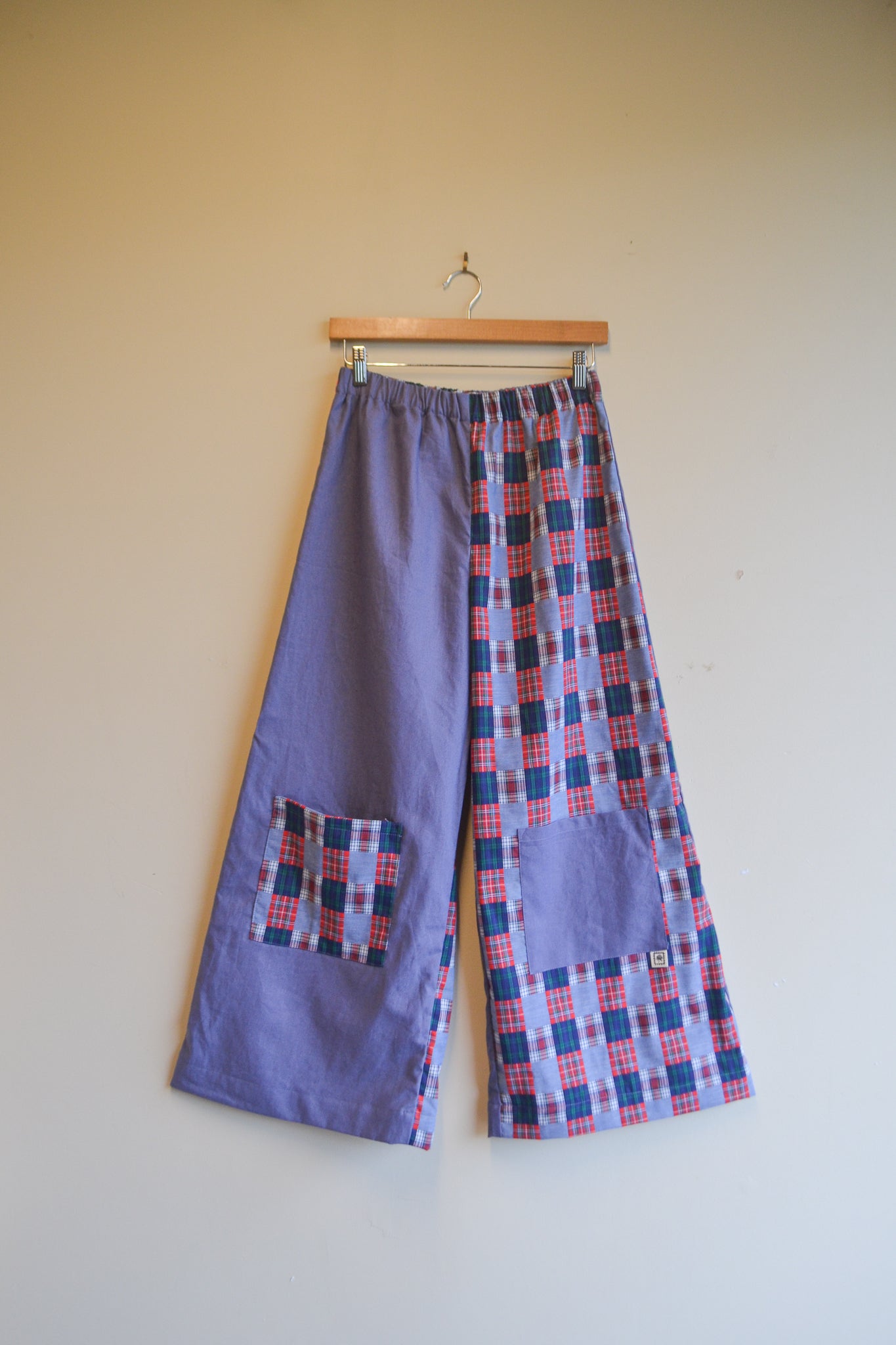Long Patch Pant | Check Blue | Small