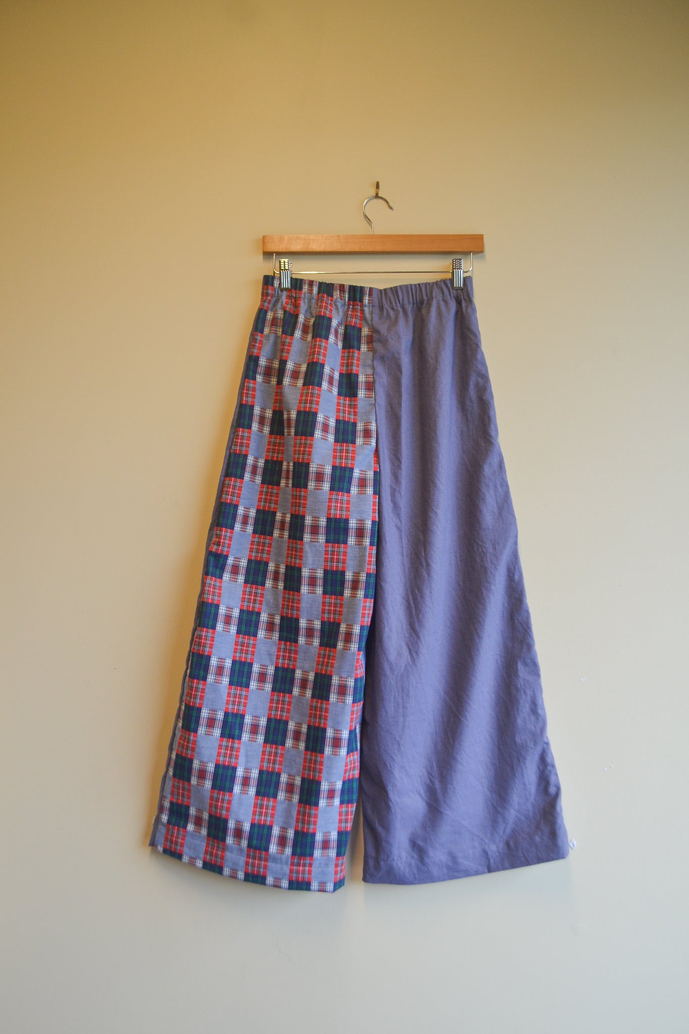 Long Patch Pant | Check Blue | Small