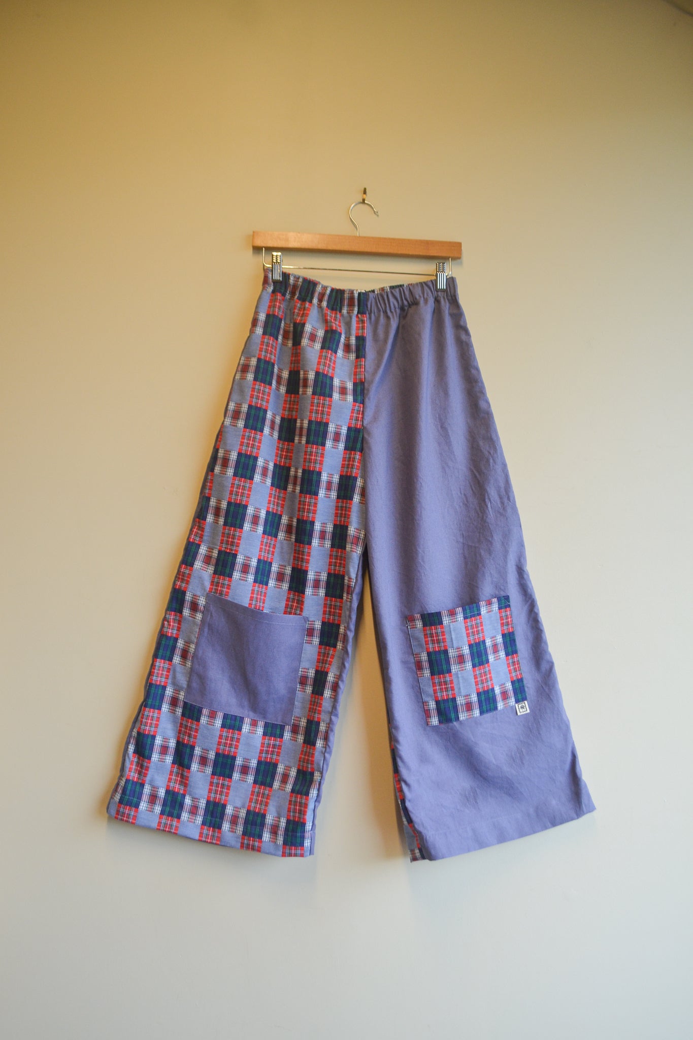 Long Patch Pant | Check Blue | Small