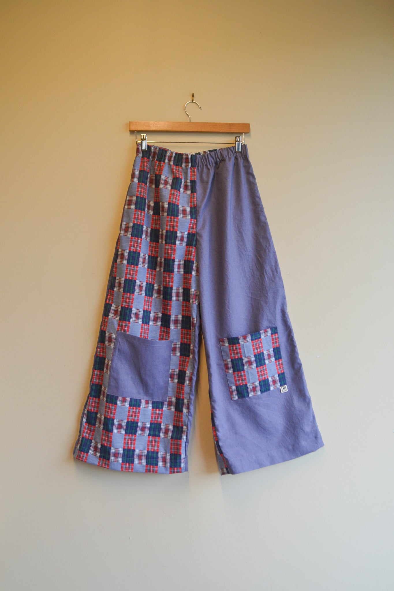 Long Patch Pant | Check Blue | Small